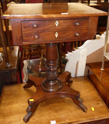 Lot 1184 - A William IV mahogany and crossbanded single...