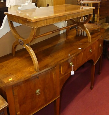 Lot 1187 - Contemporary yew wood furniture, to include; a...