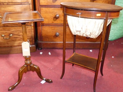 Lot 1193 - A 19th century square topped pedestal tripod...