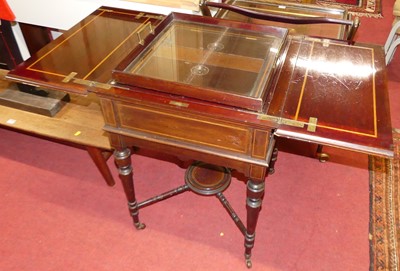 Lot 1227 - An Edwardian mahogany and satin wood inlaid...