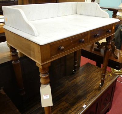 Lot 1202 - A mid-Victorian mahogany and variegated white...
