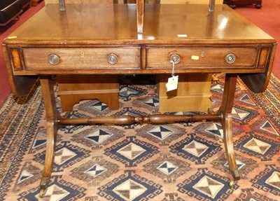 Lot 1207 - A 19th century mahogany and figured walnut...