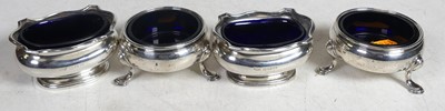 Lot 211 - A pair of George III silver salts, each having...