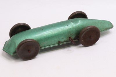 Lot 1838 - 1930s unknown make tinplate and clockwork land...