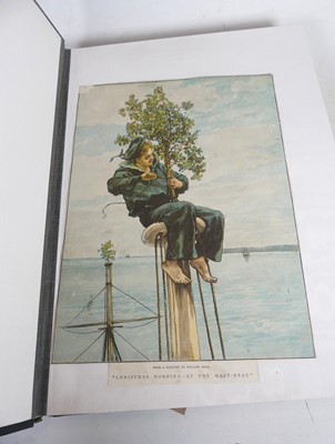 Lot 493 - An Edwardian scrapbook, containing Christmas,...