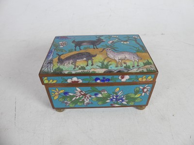 Lot 463 - An Oriental cloisonne enamelled trinket box,...