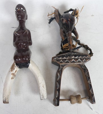 Lot 472 - An African catapult; together with a hand-made...