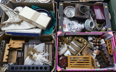 Lot 572 - Four boxes of miscellaneous items to include...