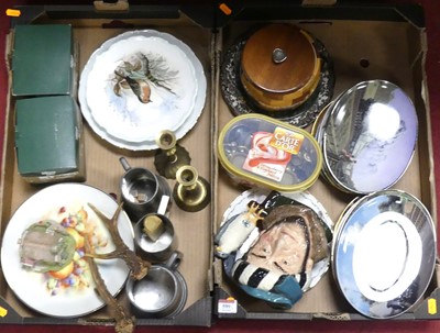 Lot 599 - Two boxes of miscellaneous items to include...