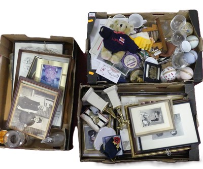 Lot 588 - Three boxes of miscellaneous items to include...