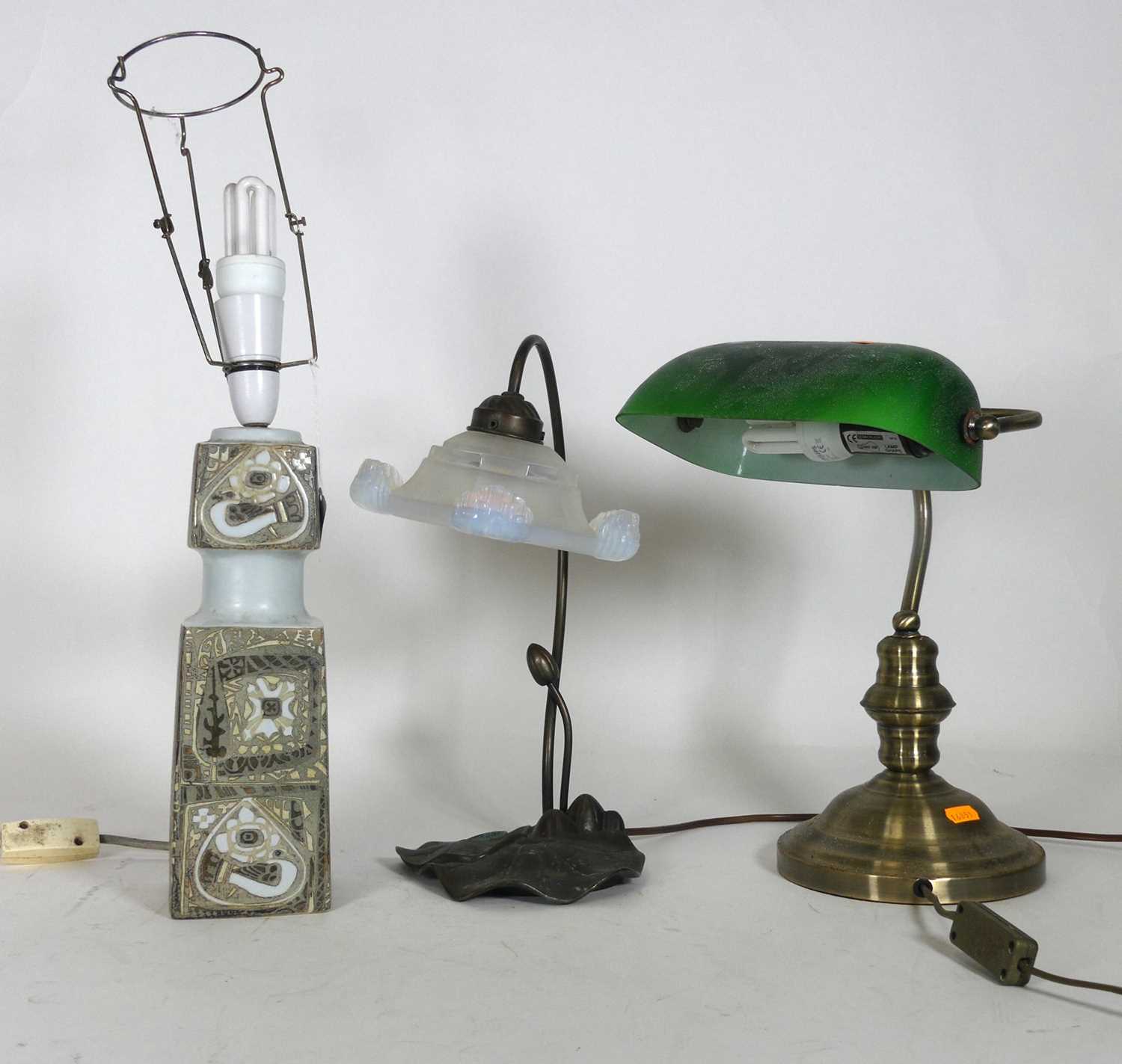 Lot 23 - A Fog & Morup Copenhagen table lamp together...
