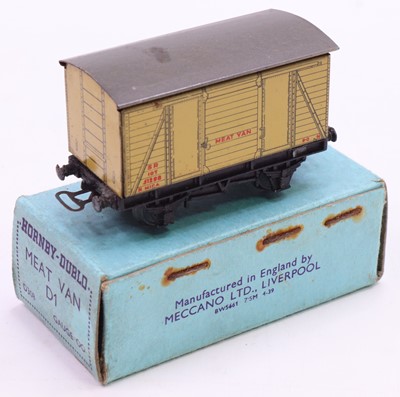 Lot 243 - Hornby Dublo pre-war Southern Meat van, grey...