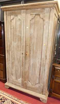 Lot 1267 - A contemporary rustic limed pine double door...