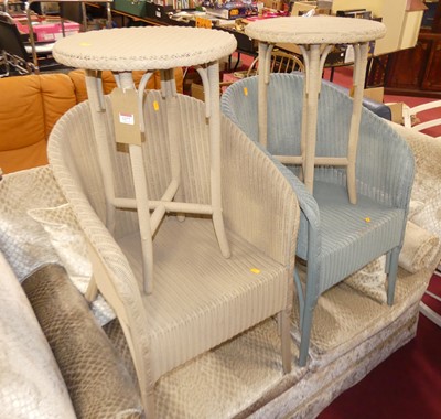 Lot 1277 - Lloyd Loom furniture, to include; a pair of...