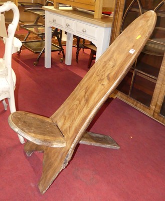 Lot 1291 - An African 'elm' two-piece birthing or story...