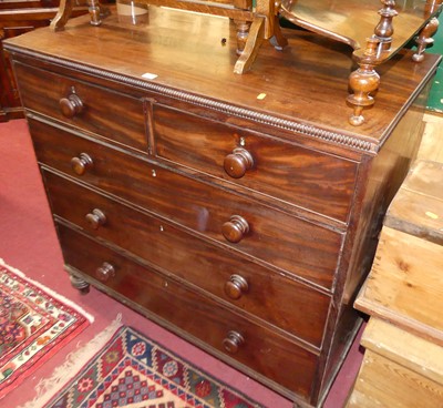 Lot 1314 - A mid-19th century mahogany squarefront chest...