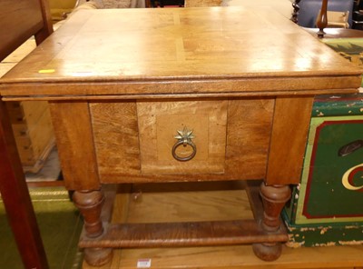 Lot 1317 - A contemporary hardwood square single drawer...
