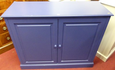 Lot 1335 - Two contemporary painted double door side...