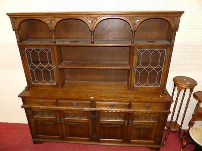 Lot 1338 - A contemporary Old Charm linenfold oak long...