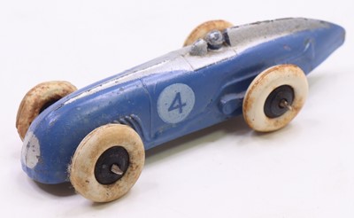 Lot 1097 - Dinky Toys No.23A Racing Car, blue and silver...