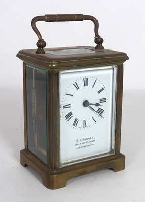 Lot 428 - Early 20th century lacquered brass carriage...