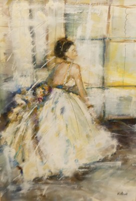 Lot 1099 - Kay Rice - The Bride, mixed media with acrylic...