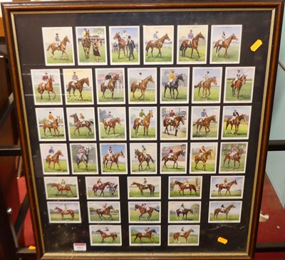 Lot 1011 - A framed display of Wills Cigarettes cards,...