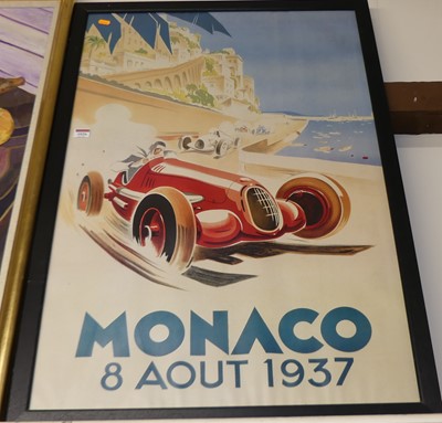 Lot 1026 - Reproduction poster print for the Monaco Grand...