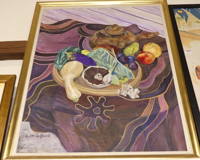 Lot 1006 - Lisa Clifford - Still life with fruit and...