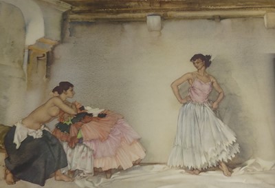 Lot 1092 - William Russell Flint - Giselda's White...