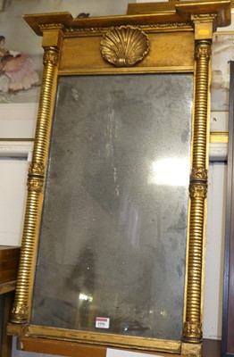 Lot 1096 - A Victorian gilt composition pier glass, 81x54cm