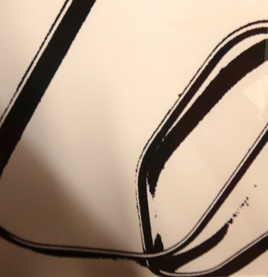 Lot 1078 - A pair of modern black and white unsigned...