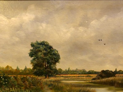 Lot 1084 - James Allen (1907-1986) - A Norfolk windmill,...