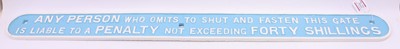 Lot 57 - GNR cast iron sign 'Any person who omits to...