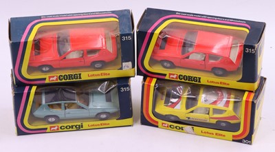 Lot 1412 - Collection of 4 boxed Corgi Lotus Elite...