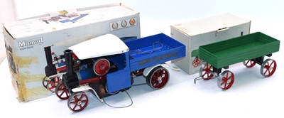 Lot 1 - Mamod SW1 steam wagon in blue, with red hubs,...