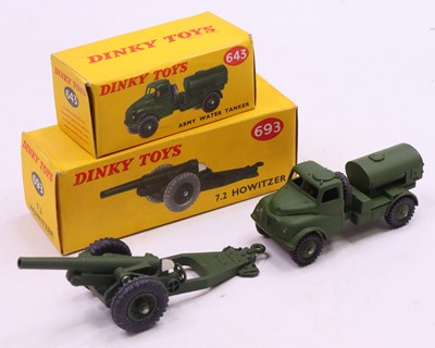Lot 1232 - Dinky Toys group of 2 military diecasts to...