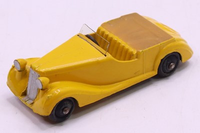 Lot 1087 - Dinky Toys No. 38B Sunbeam Talbot, yellow body...