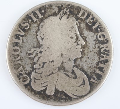 Lot 3220 - England, 1671 crown, obv: Charles II 3rd bust,...