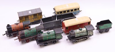 Lot 154 - A collection of four Hornby 0 gauge m0 locos,...