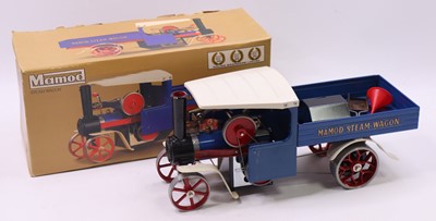 Lot 4 - Mamod Steam Wagon SW1 in blue, of the usual...