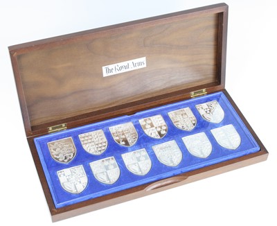 Lot 3363 - The Danbury Mint, The Royal Arms Silver Ingot...