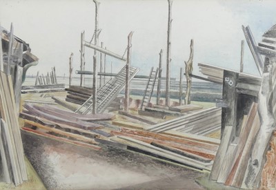 Lot 284 - Paul Nash (1889-1946) - Shipyard, Rye,...