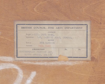 Lot 284 - Paul Nash (1889-1946) - Shipyard, Rye,...