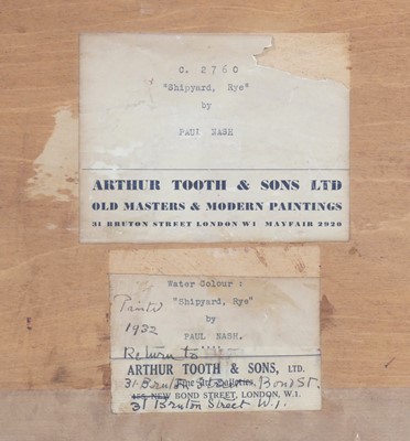 Lot 284 - Paul Nash (1889-1946) - Shipyard, Rye,...