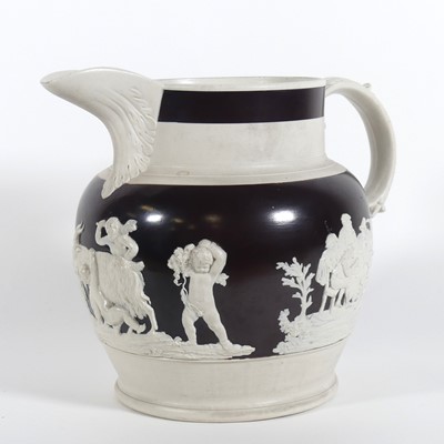 Lot 5 - A 19th century Staffordshire stoneware jug,...