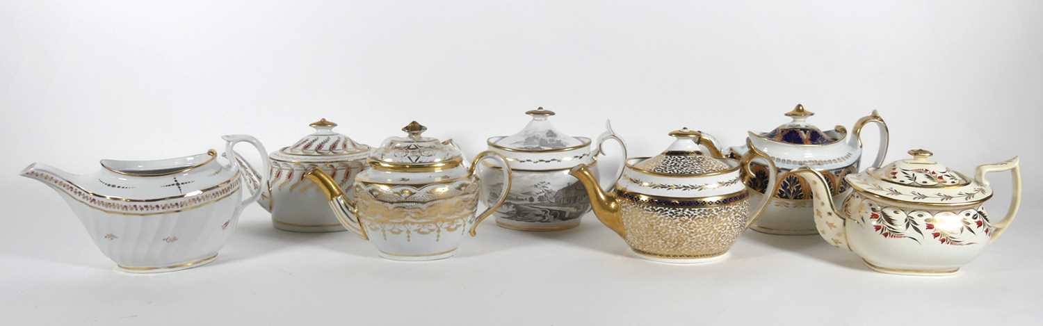 Lot 52 - A collection of 19th century teapots, various...