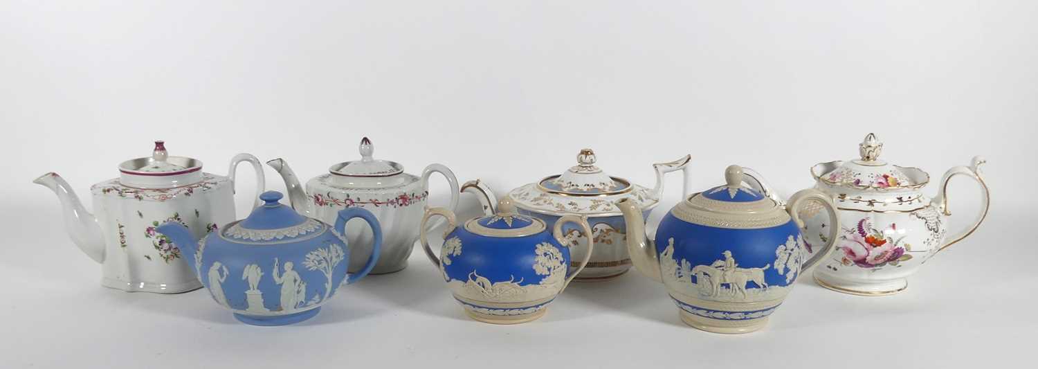 Lot 53 - A collection of 19th century and later teapots,...