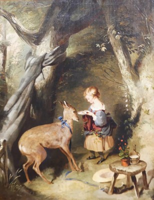 Lot 1008 - After Edwin Landseer (1802-1873) The Pets, oil...