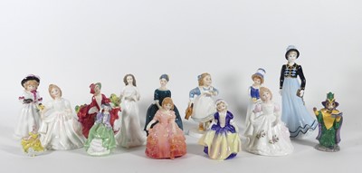 Lot 150 - A collection of Royal Doulton figures, to...